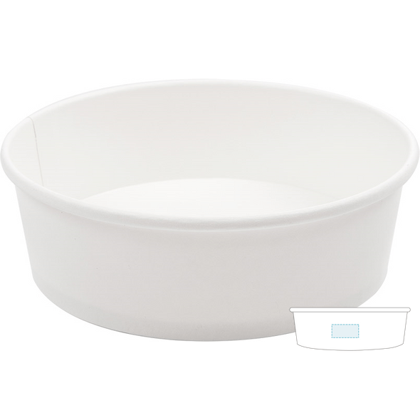 Cardboard rim salad bowls